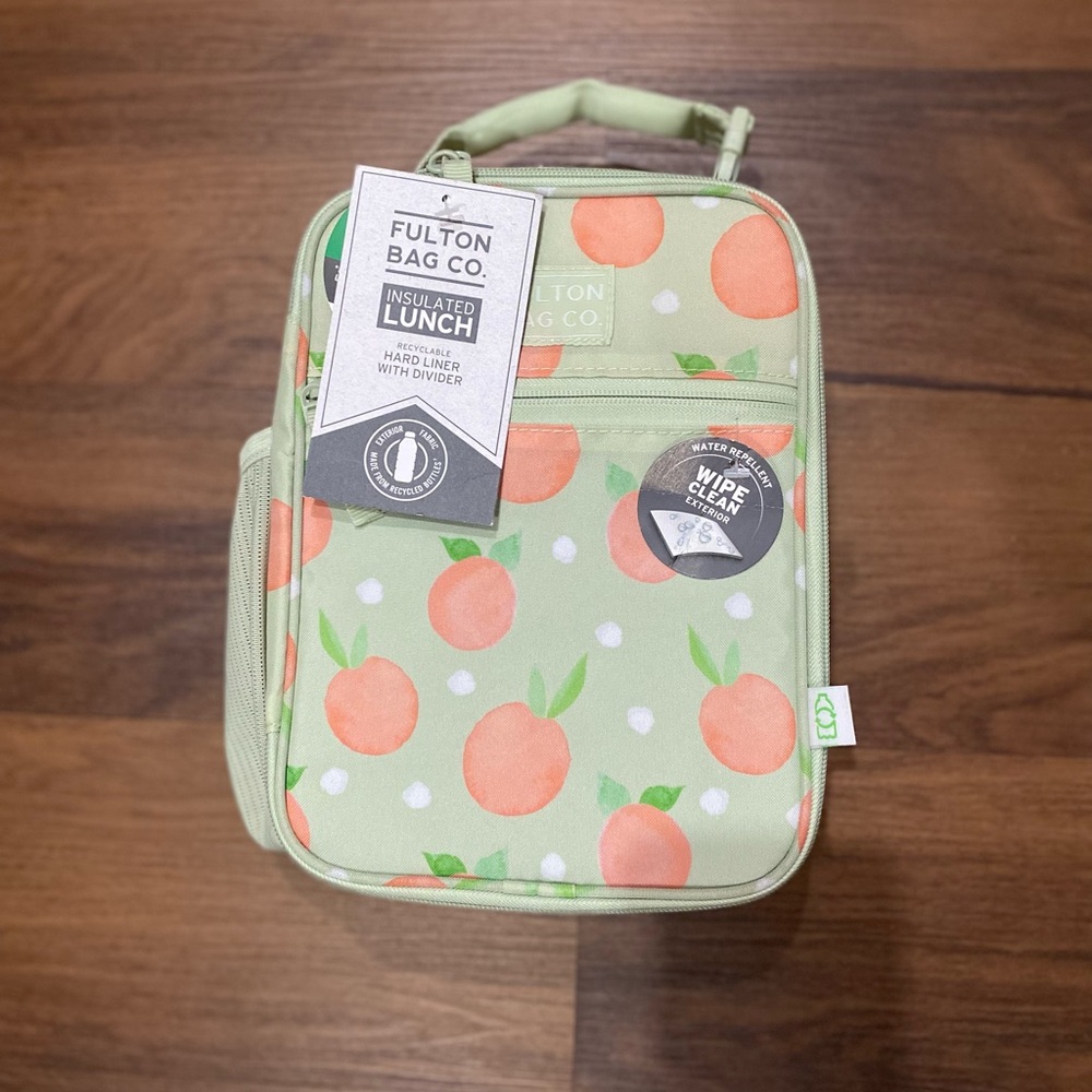 Fulton Bag Co. Green and Orange Lunch Bag